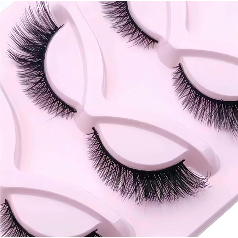 15Pairs Fluffy Cat Eye Lashes Natural 3D Wispy Look
