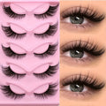 15Pairs Fluffy Cat Eye Lashes Natural 3D Wispy Look